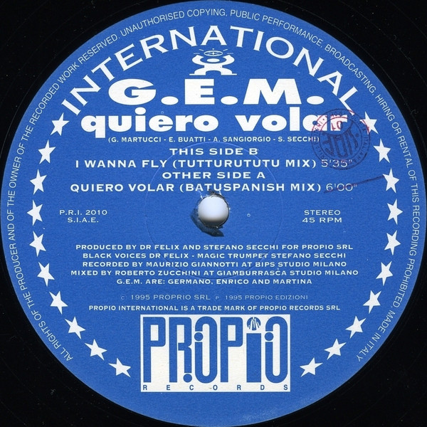 G.E.M. - Quiero Volar | Propio Records (P.R.I. 2010) - 3 G.E.M. - Quiero Volar | Propio Records (P.R.I. 2010) - 3