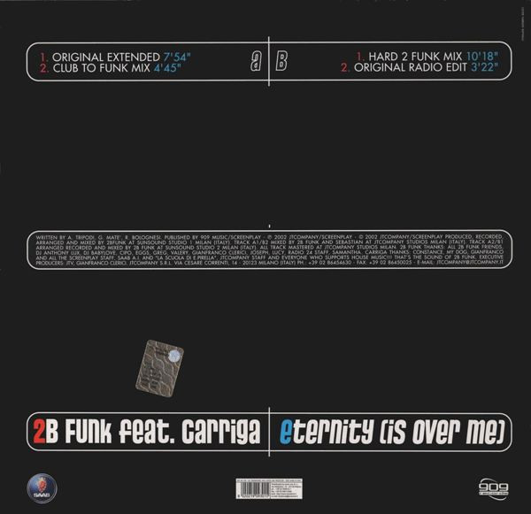 2B Funk Feat. Carriga - Eternity (Is Over Me) | 909 Records (909 MX 030) - 2
