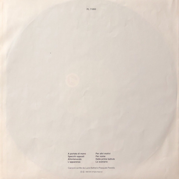 Lucio Battisti - L'Apparenza | Numero Uno (PL 71850) - 3 Lucio Battisti - L'Apparenza | Numero Uno (PL 71850) - 3