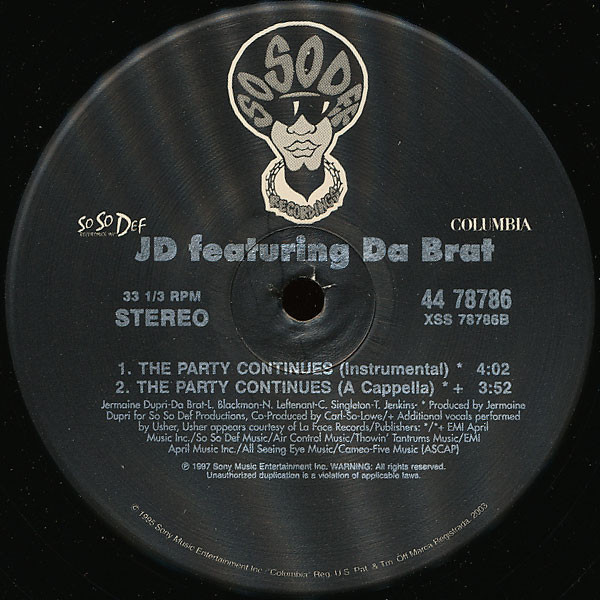 JD & Da Brat - The Party Continues | Columbia (44 78786) - 3 JD & Da Brat - The Party Continues | Columbia (44 78786) - 3