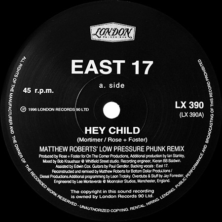 East 17 - Hey Child | London Records (LX 390)