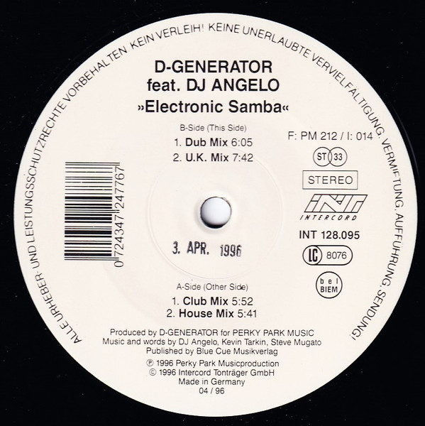 D-Generator Feat. DJ Angelo - Electronic Samba | Blow Up (INT 128.095) - main D-Generator Feat. DJ Angelo - Electronic Samba | Blow Up (INT 128.095) - main