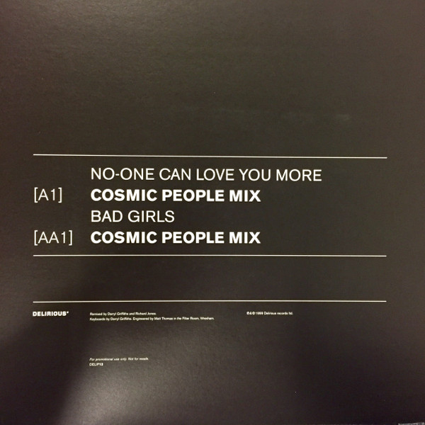 Juliet Roberts - No One Can Love You More / Bad Girls | Delirious (DELIP13) - 2