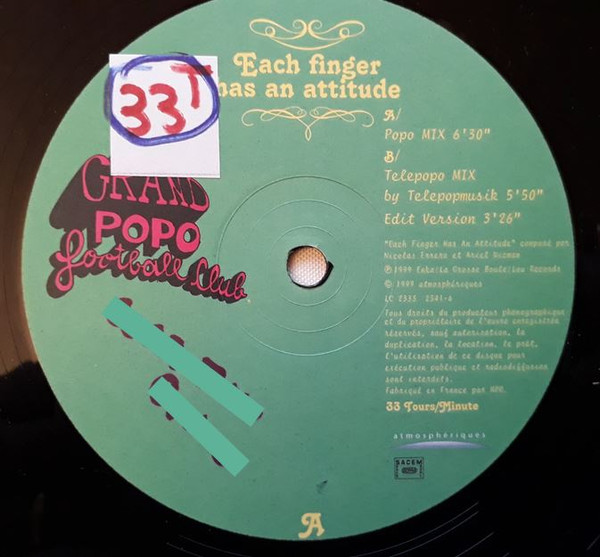 Grand Popo Football Club - Each Finger Has An Attitude | Atmosphériques (2341-6) - 3