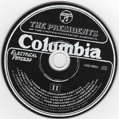 The Presidents Of The United States Of America - II | Columbia (CK 67577) - 3 The Presidents Of The United States Of America - II | Columbia (CK 67577) - 3