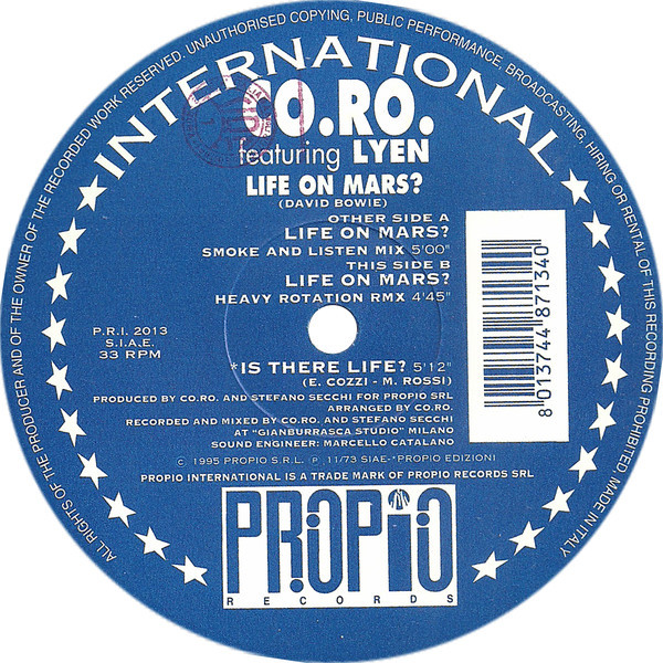 CO.RO. Featuring Lyen - Life On Mars? | Propio Records (PRI 2013) - 3 CO.RO. Featuring Lyen - Life On Mars? | Propio Records (PRI 2013) - 3