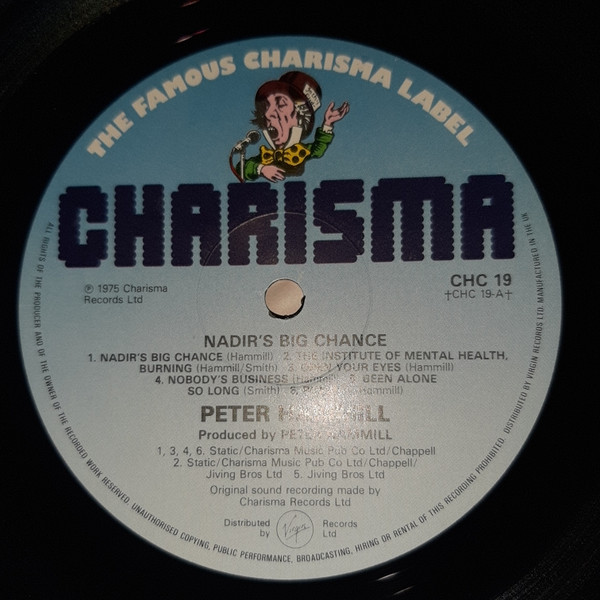 Peter Hammill - Nadir's Big Chance | Charisma (CHC 19) - 3