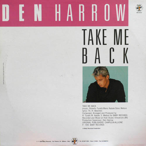 Den Harrow - Take Me Back | Baby Records (BR 54100) - 2 Den Harrow - Take Me Back | Baby Records (BR 54100) - 2