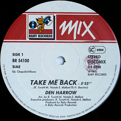Den Harrow - Take Me Back | Baby Records (BR 54100) - 3 Den Harrow - Take Me Back | Baby Records (BR 54100) - 3