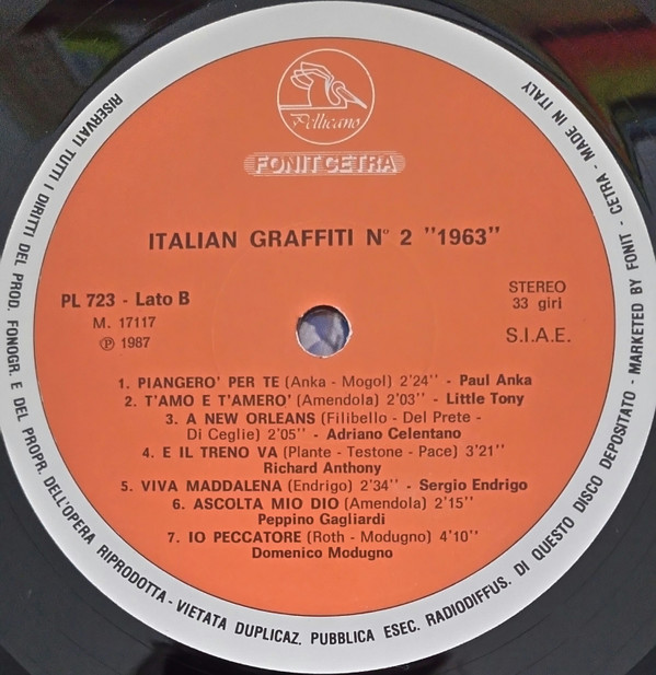 Various - Italian Graffiti 2 1963 | Fonit Cetra (PL 723) - 4
