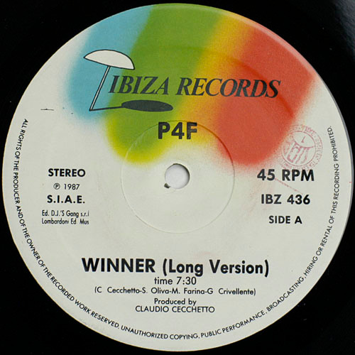 P4F - Winner | Ibiza Records (IBZ 436) - 3