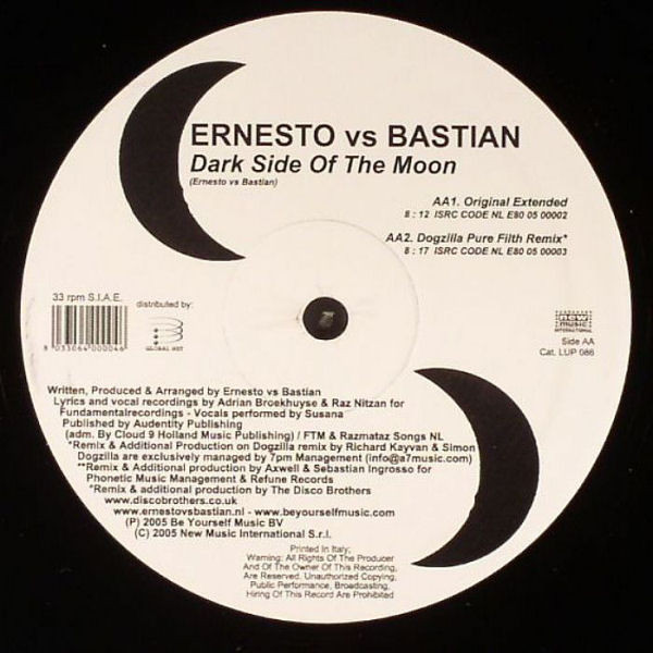 Ernesto vs. Bastian - Dark Side Of The Moon | LUP Records (LUP 086) - main Ernesto vs. Bastian - Dark Side Of The Moon | LUP Records (LUP 086) - main