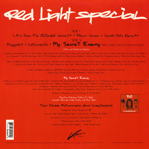 TLC - Red Light Special | LaFace Records (73008-24099-1) - 2