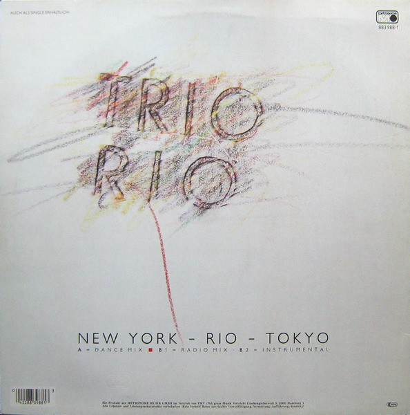 Trio Rio - New York - Rio - Tokyo | Metronome (883 988-1) - 2