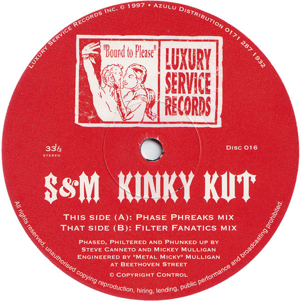 S & M - Kinky Kut | Luxury Service Records (DISC 016) - main