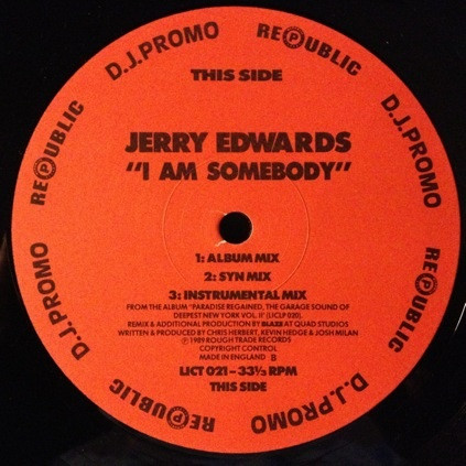 Jerry Edwards - I Am Somebody | Republic Records (LICT 021) - 3