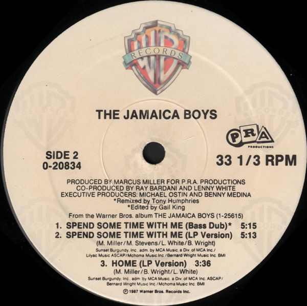 The Jamaica Boys - Spend Some Time With Me | Warner Bros. Records (0-20834) - 4