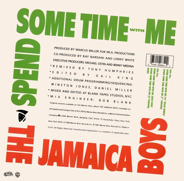 The Jamaica Boys - Spend Some Time With Me | Warner Bros. Records (0-20834) - 2