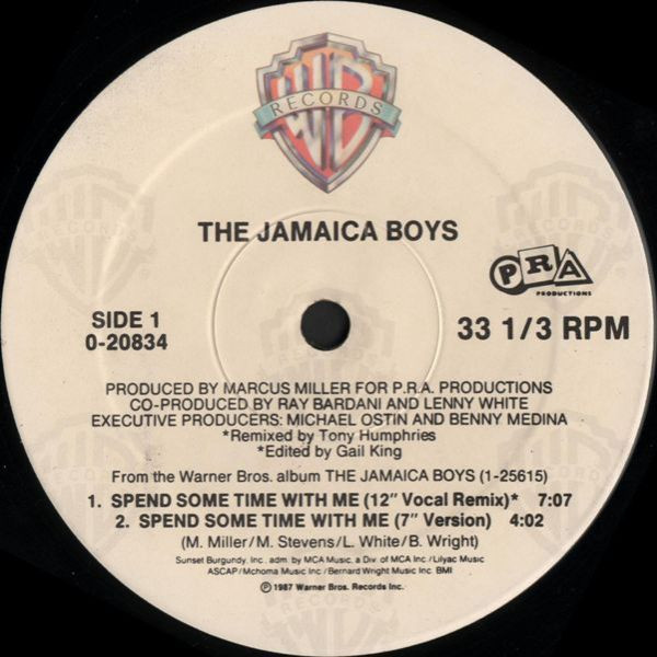 The Jamaica Boys - Spend Some Time With Me | Warner Bros. Records (0-20834) - 3