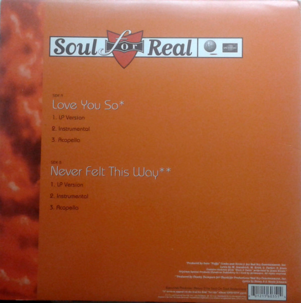Soul For Real - Love You So | Uptown Records (UPT12 56035) - 2