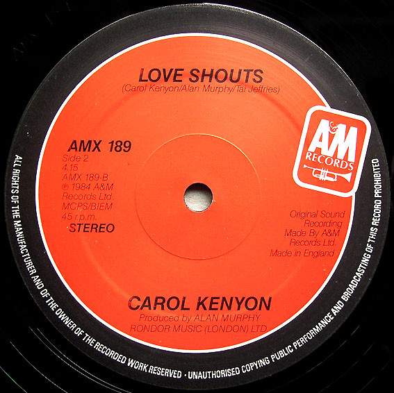 Carol Kenyon - Dance With Me | A&M Records (AMX 189) - 4