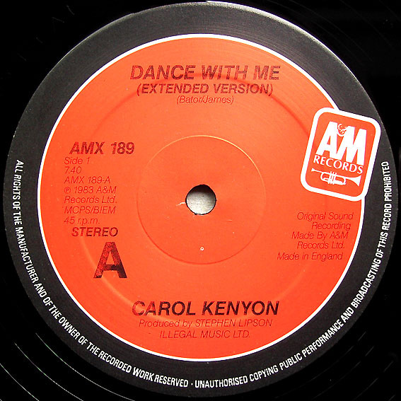 Carol Kenyon - Dance With Me | A&M Records (AMX 189) - 3