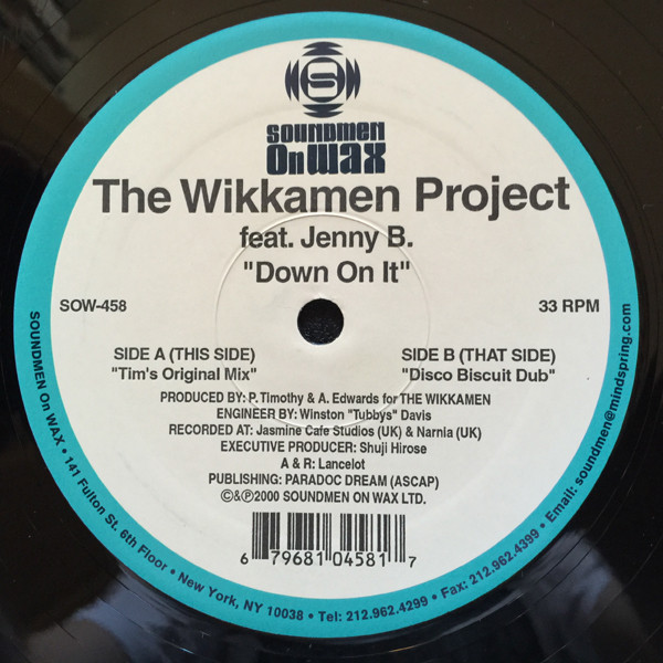 The Wikkamen Project Feat. Jenny B. - Down On It | Soundmen On Wax (SOW-458)