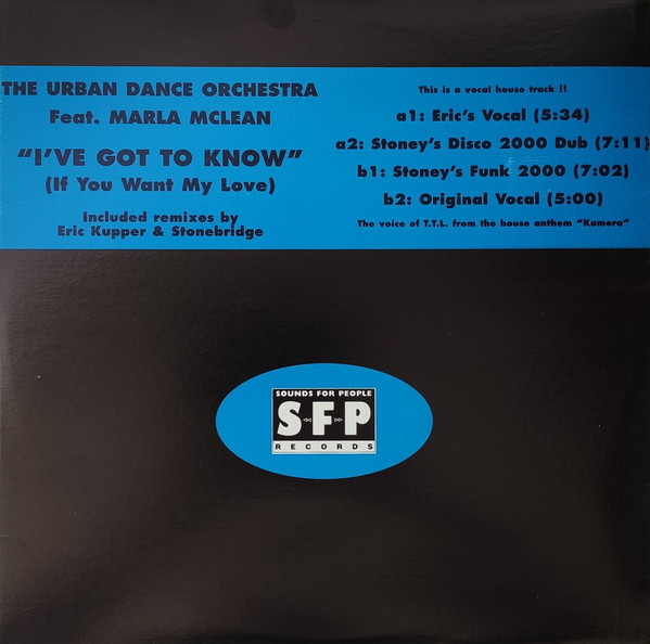 The Urban Dance Orchestra  &  Marla McLean - I've Got To Know (If You Want My Love) | SFP Records (SFP 9624) - main