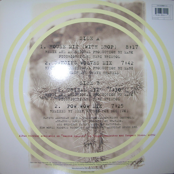 Sacred Spirits - Yeha-Noha | Virgin (Y-38501) - 2 Sacred Spirits - Yeha-Noha | Virgin (Y-38501) - 2