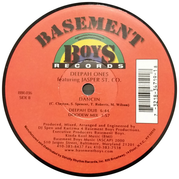 Deepah Ones Featuring Jasper Street Co. - Dancin | Basement Boys Records (BBR-036) - 2 Deepah Ones Featuring Jasper Street Co. - Dancin | Basement Boys Records (BBR-036) - 2