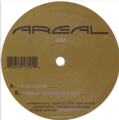 Ada - I Love Asphalt | Areal Records (Areal034)