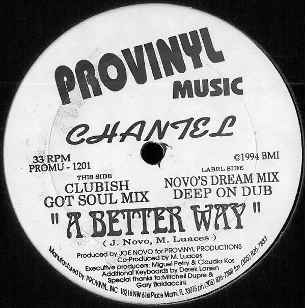 Chantel - A Better Way | Provinyl Music (PROMU-1201) - main