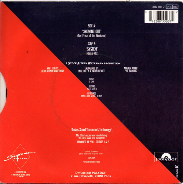 Mel & Kim - Showing Out | Polydor (885 503-7) - 2