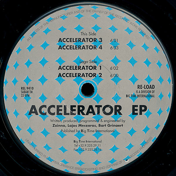 Accelerator - Accelerator E.P. | Re-load Records (REL 9410) - 2