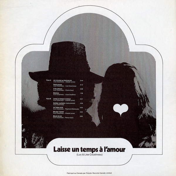 Luc & Lise Cousineau - Laisse Un Temps À L'Amour | Polydor (2424 046) - 2