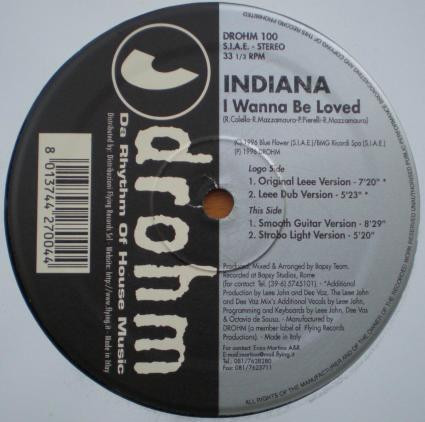 Indiana - I Wanna Be Loved | Drohm (DROHM 100) - 4 Indiana - I Wanna Be Loved | Drohm (DROHM 100) - 4