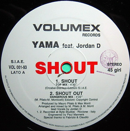 Yama Feat. Jordan D. - Shout | Volumex (VOL 001-93) - 2