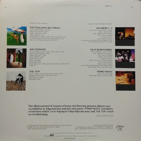 Penguin Cafe Orchestra - The Penguin Cafe Orchestra Mini Album | Editions EG (EGMLP 2) - 2