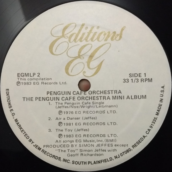 Penguin Cafe Orchestra - The Penguin Cafe Orchestra Mini Album | Editions EG (EGMLP 2) - 3