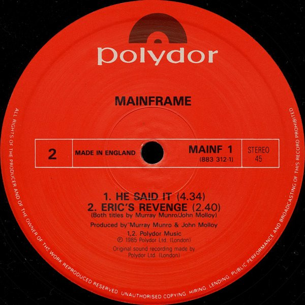 Mainframe - 5 Minutes On... | Polydor (MAINF 1) - 5
