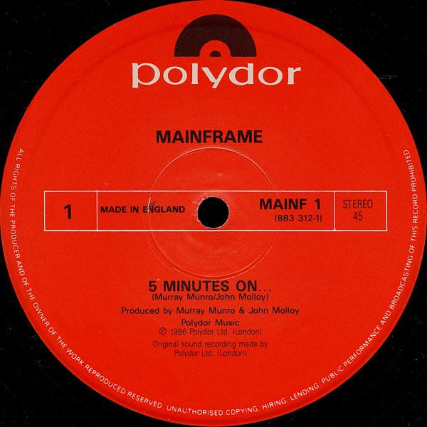Mainframe - 5 Minutes On... | Polydor (MAINF 1) - 2