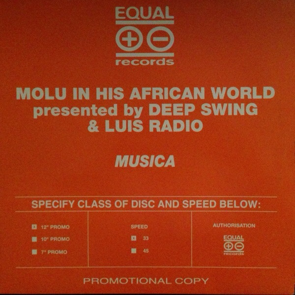 Deep Swing  &  Luis Radio  &  Molù In His African World - Musica | Equal Records (EU 023)