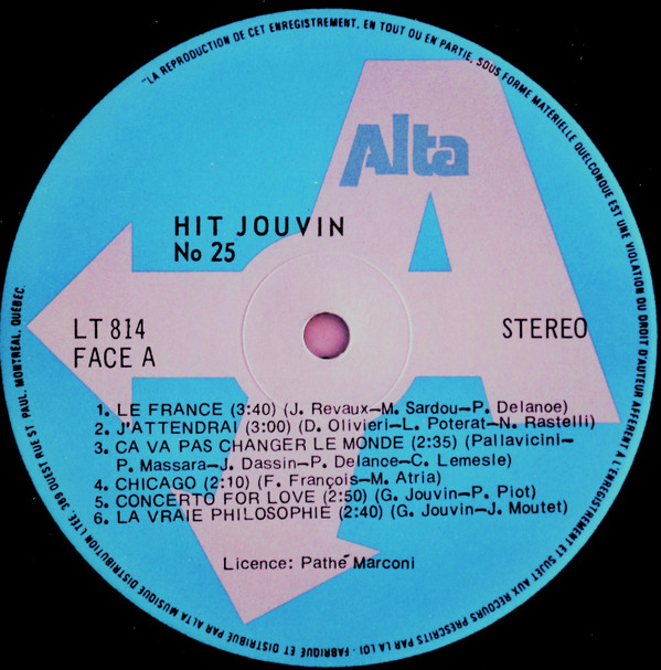 Georges Jouvin - Hit Jouvin No. 25 | Alta (LT-814) - 3 Georges Jouvin - Hit Jouvin No. 25 | Alta (LT-814) - 3