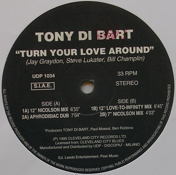 Tony Di Bart - Turn Your Love Around | UDP (UDP 1034) - 3