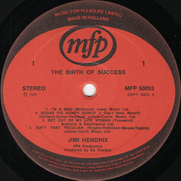 Jimi Hendrix - Birth Of Success | Music For Pleasure (MFP 50053) - 3 Jimi Hendrix - Birth Of Success | Music For Pleasure (MFP 50053) - 3