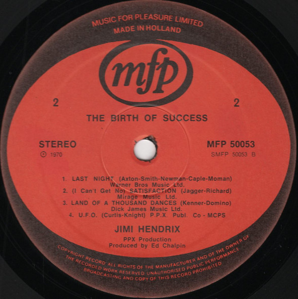 Jimi Hendrix - Birth Of Success | Music For Pleasure (MFP 50053) - 4 Jimi Hendrix - Birth Of Success | Music For Pleasure (MFP 50053) - 4
