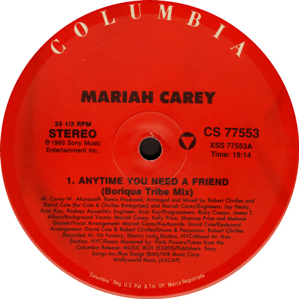 Mariah Carey - Anytime You Need A Friend | Columbia (44X 77528) - 5 Mariah Carey - Anytime You Need A Friend | Columbia (44X 77528) - 5