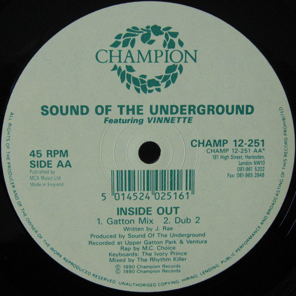 Sound Of The Underground - Inside Out | Champion (CHAMP 12-251) - 4