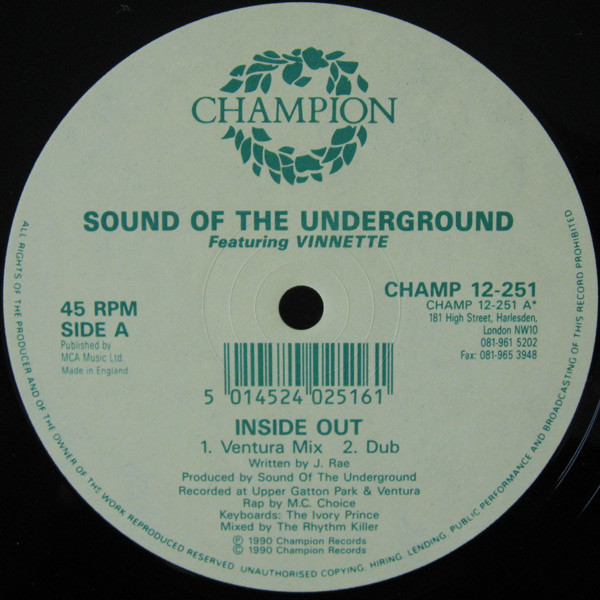 Sound Of The Underground - Inside Out | Champion (CHAMP 12-251) - 3