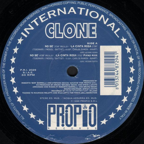 Clone - La Cinta Rosa | Propio Records (P.R.I. 2029) - 2